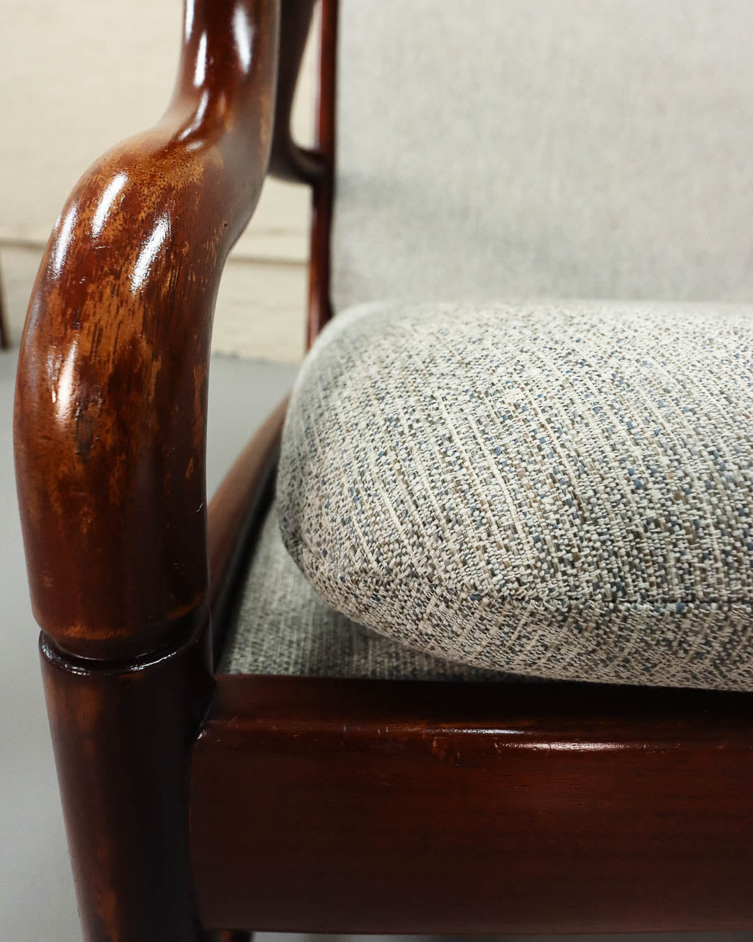 Rare Vintage Pair of Rosewood Armchairs