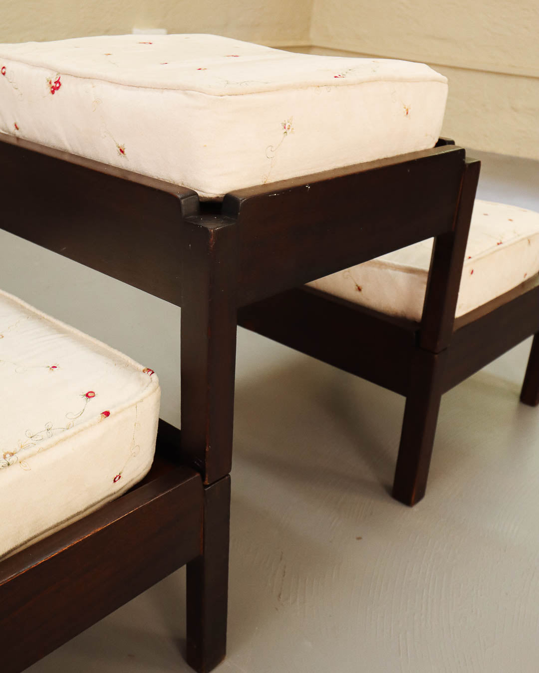 Trio of Mid-Century Stacking Stools
