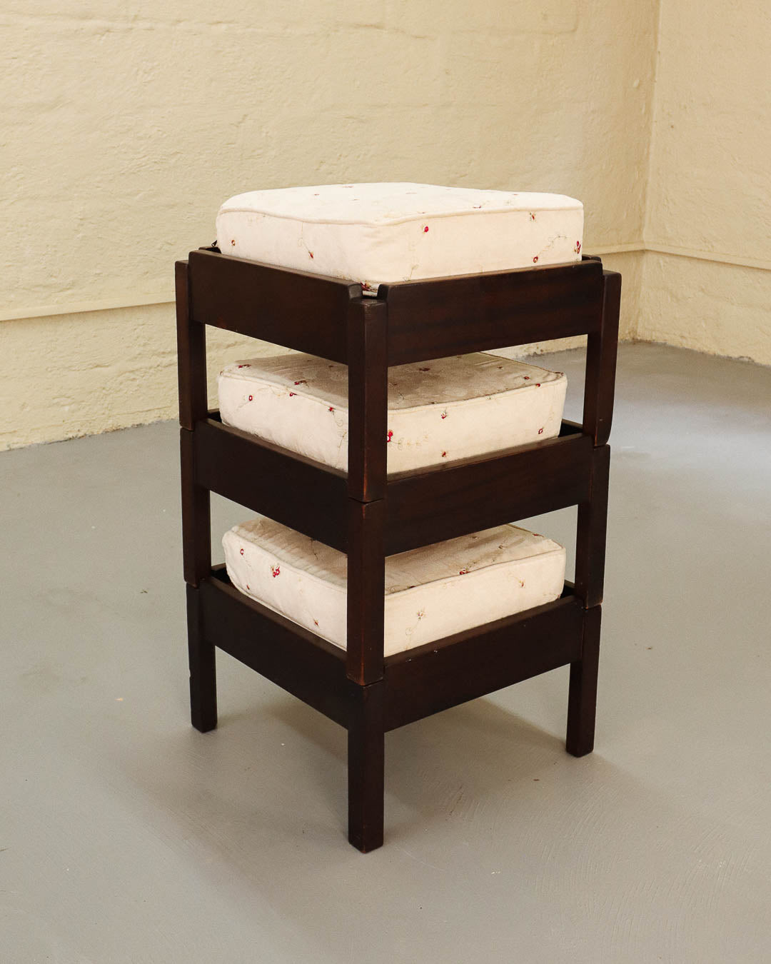 Trio of Mid-Century Stacking Stools
