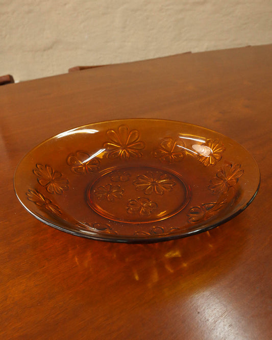 Vereco Daisy Amber Glass Tray
