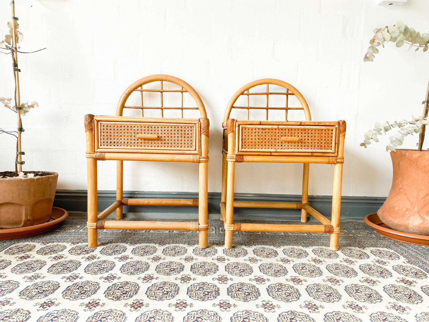 Cane Pedestals Featuring Dome Detailing