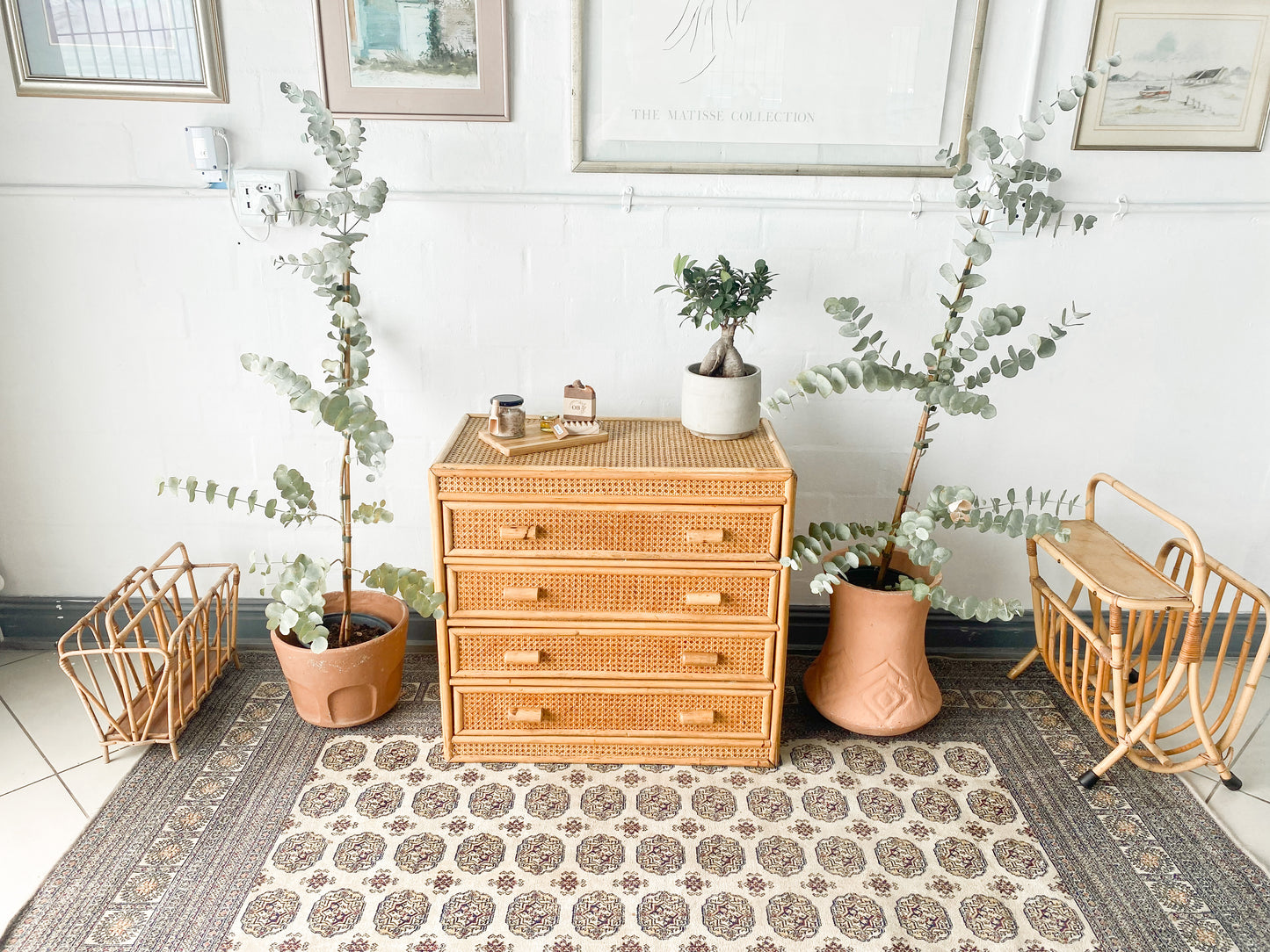 Cane Chest of Drawers