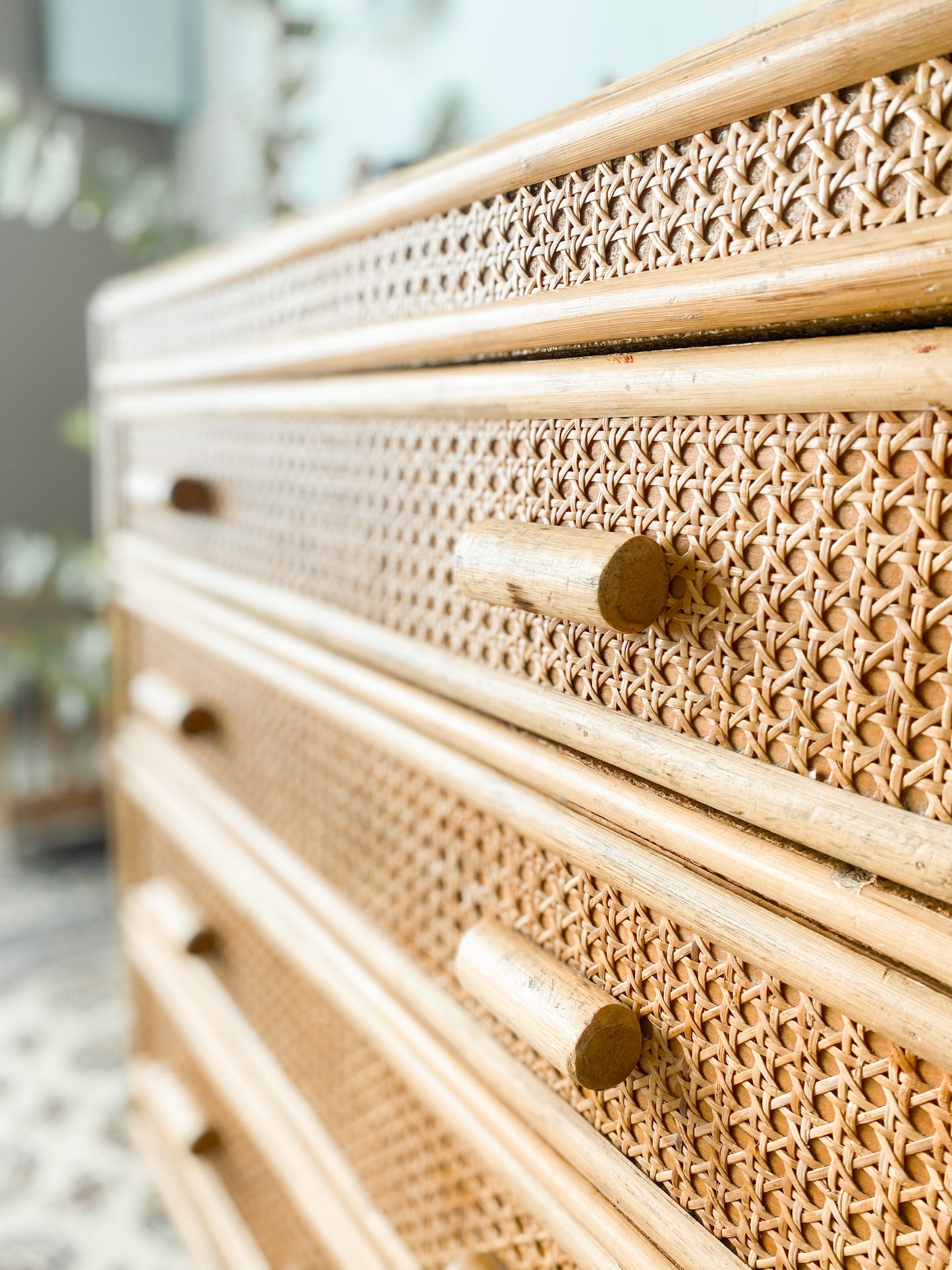 Cane Chest of Drawers