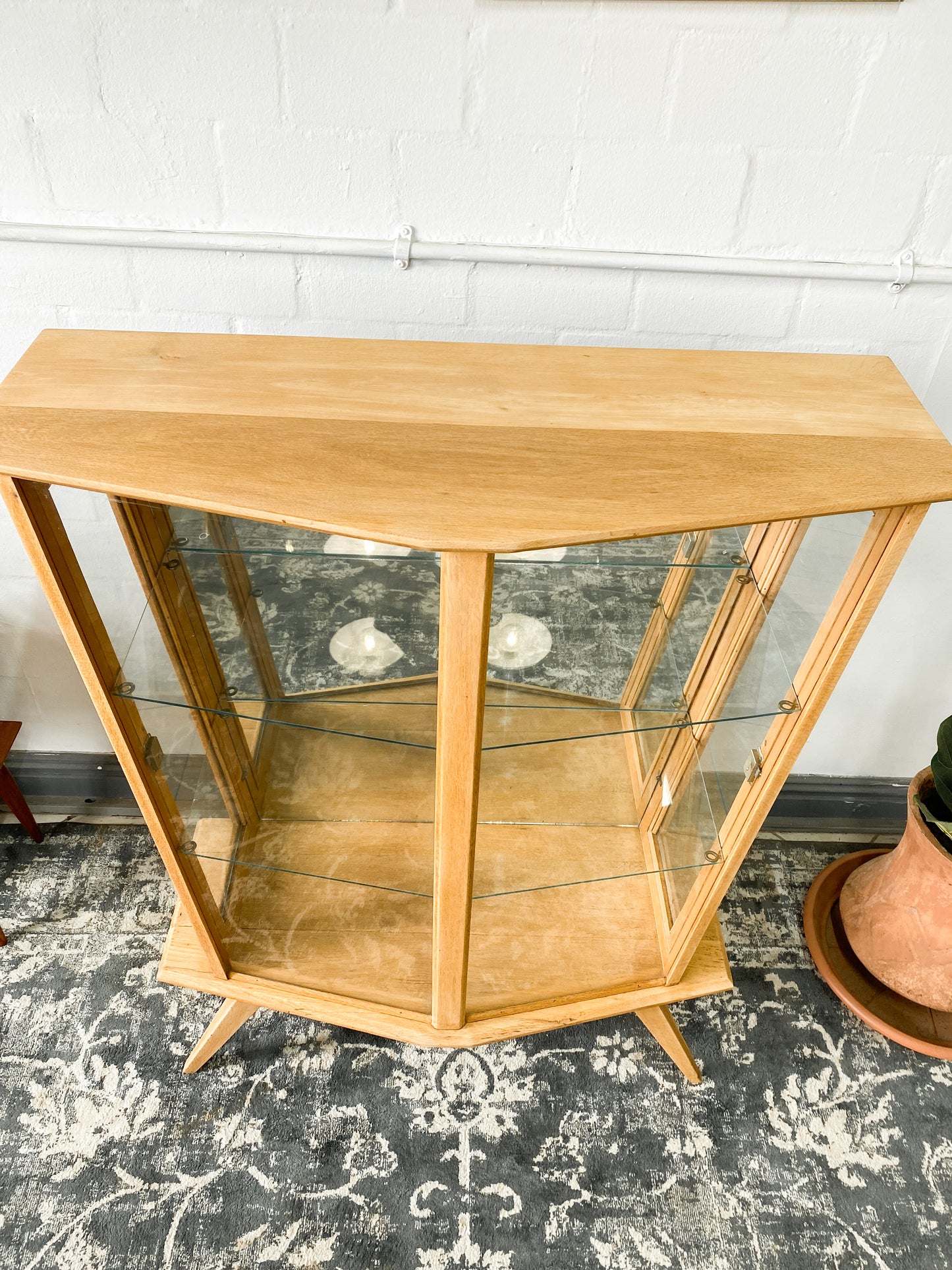 Retro Oak Display Cabinet