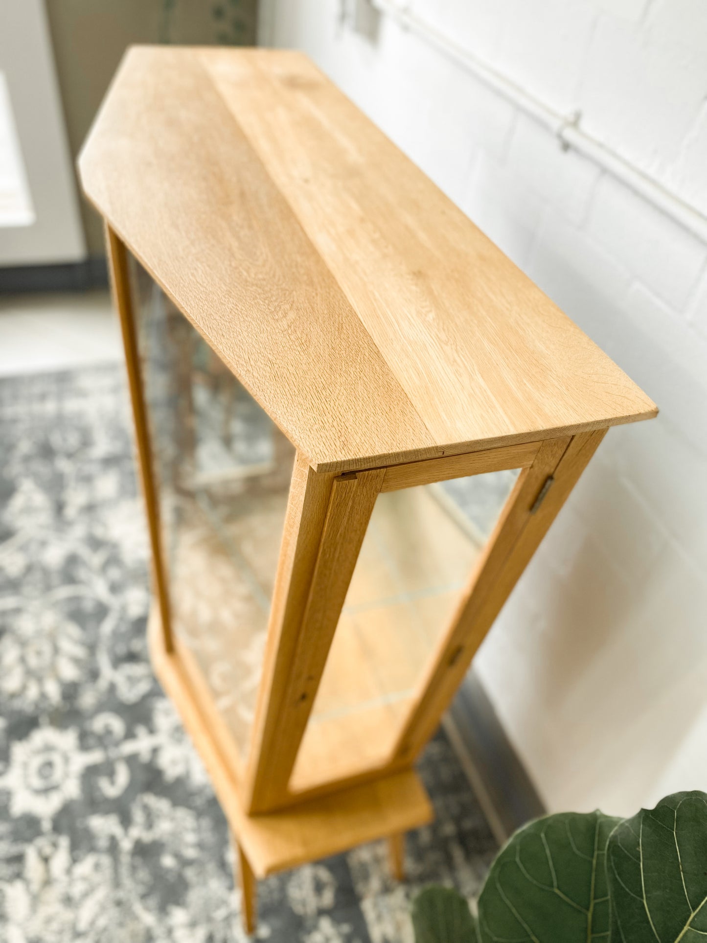 Retro Oak Display Cabinet