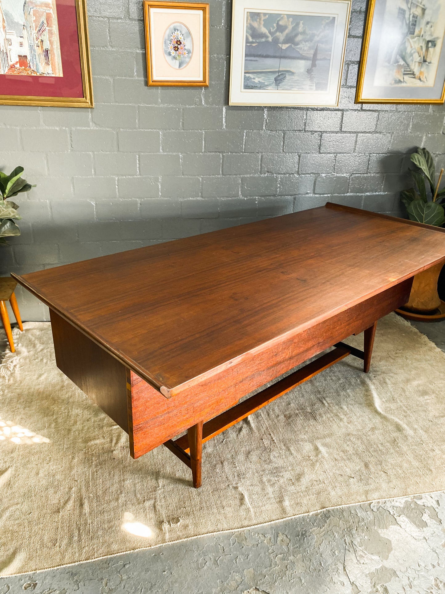 Mid Century Imbuia Desk