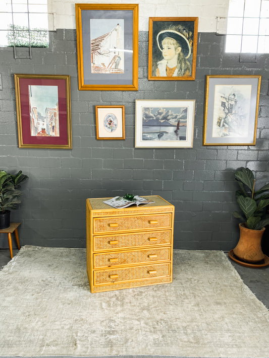 Cane Chest of Drawers