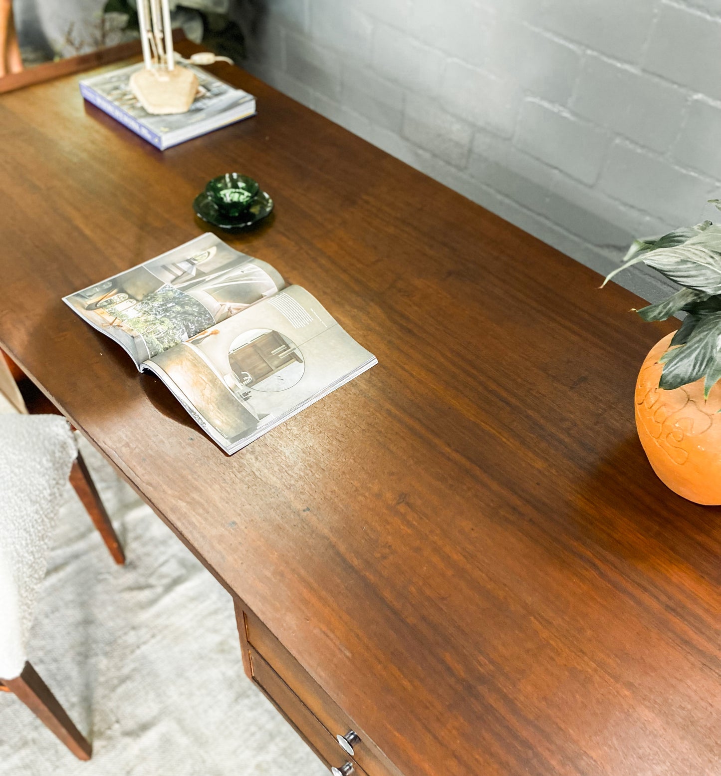 Mid Century Imbuia Desk