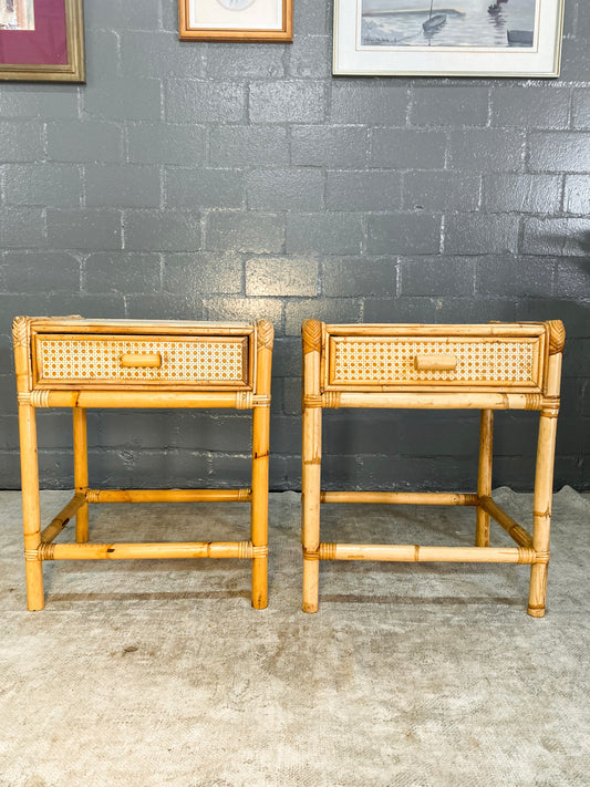 Pair of Cane Pedestals