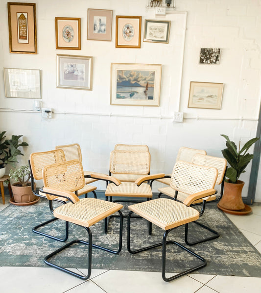 Set of 8 Cesca Style Dining Chairs