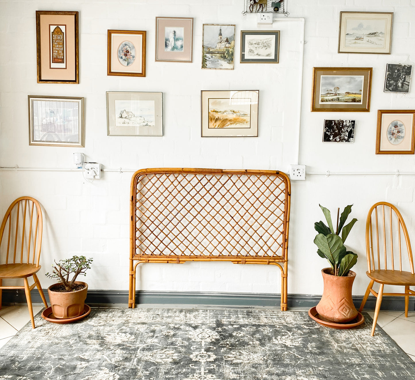 Double Cane Headboard
