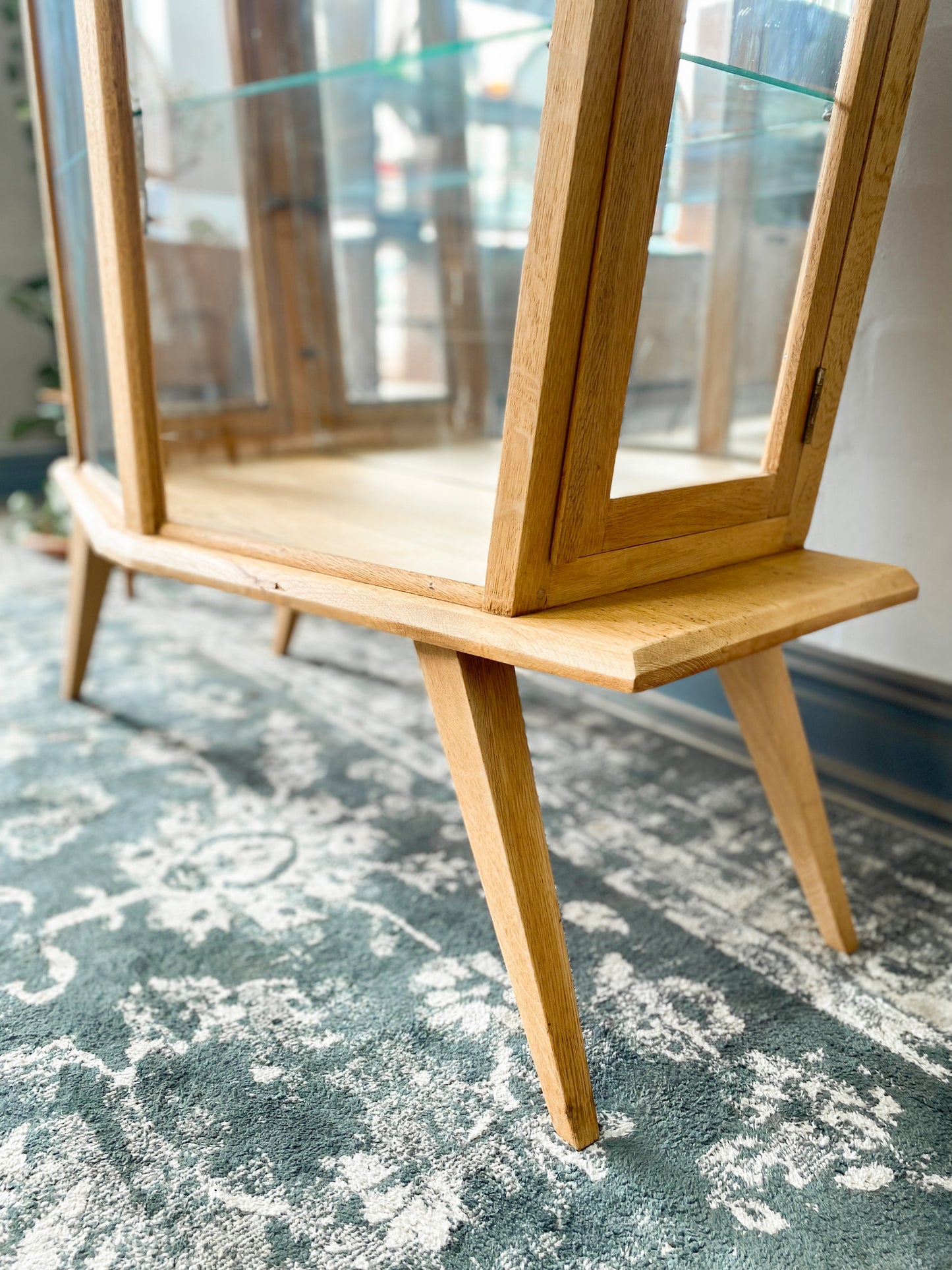 Retro Oak Display Cabinet