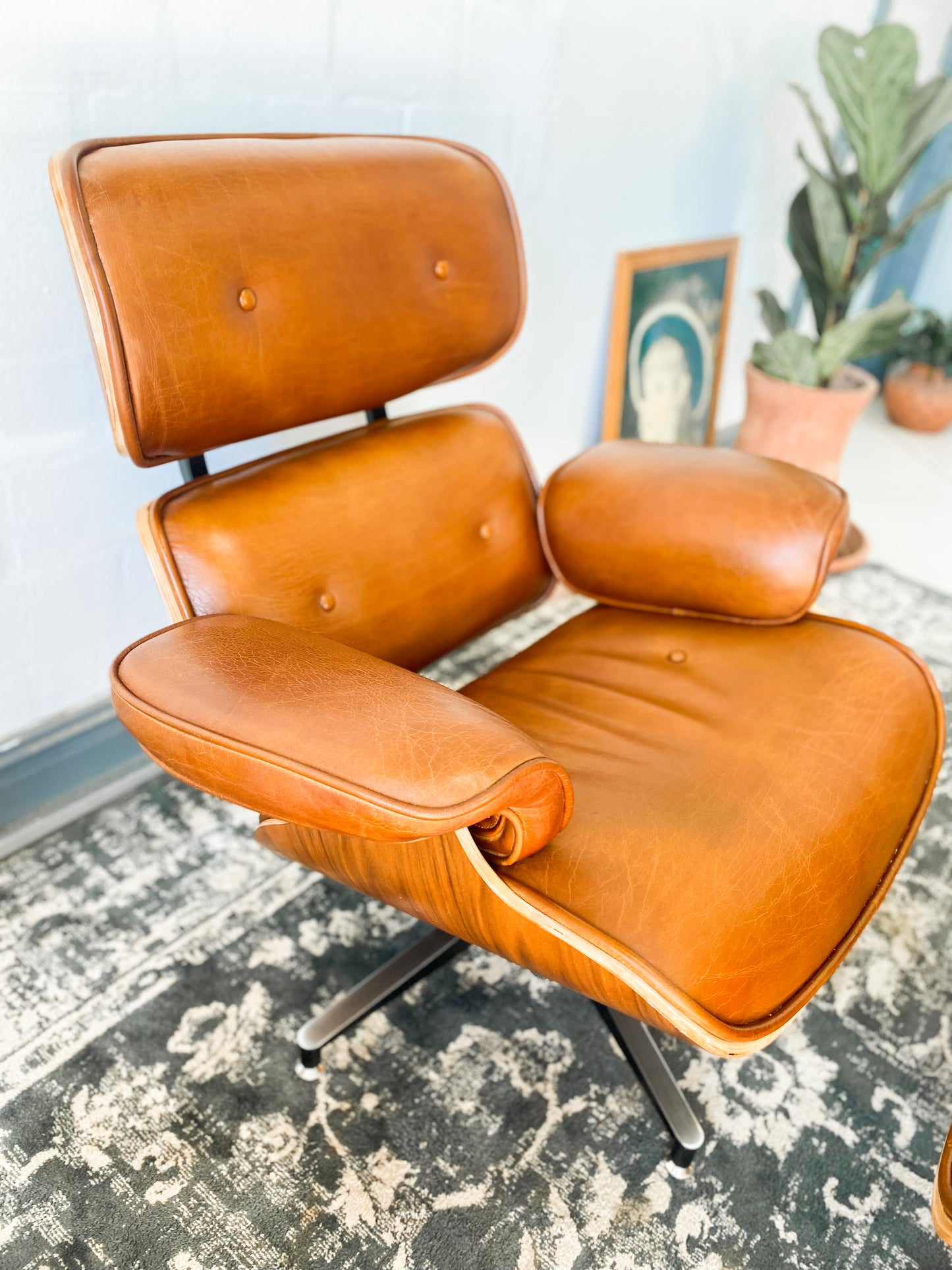 Eames Style Lounger and Footstool