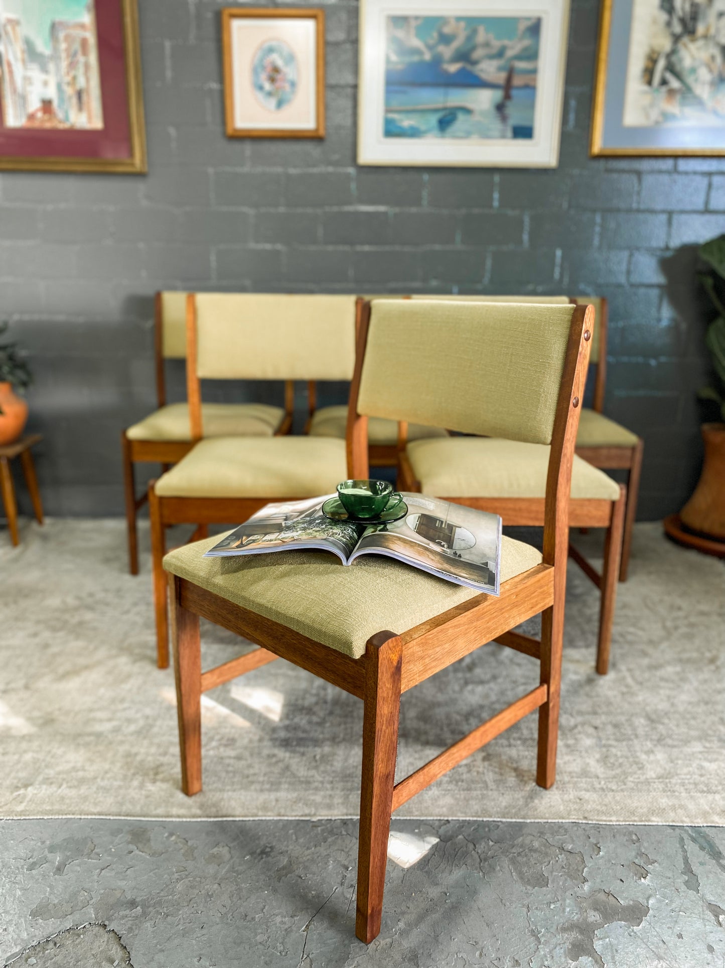 Set of 6 Mid Century Dining Chairs