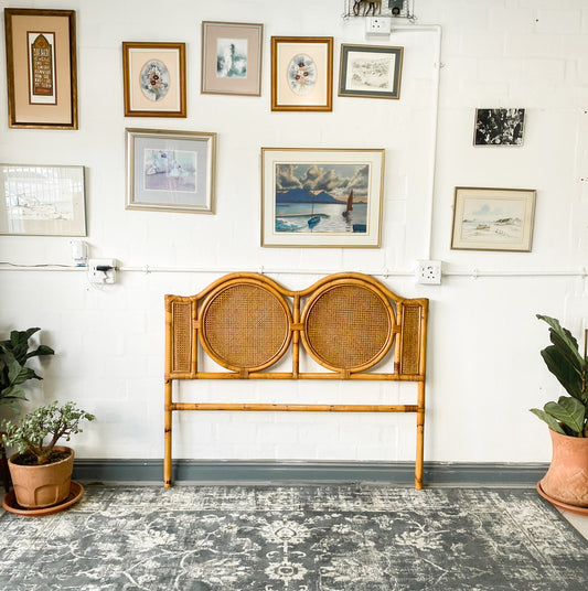 Cane Large Double Headboard