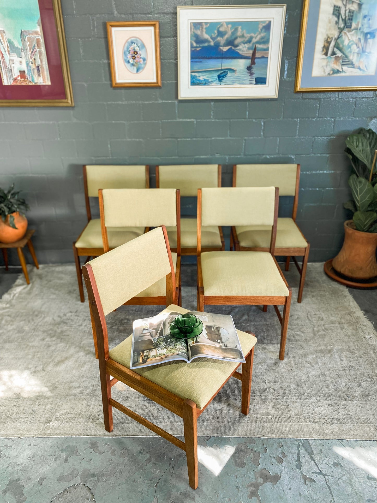 Set of 6 Mid Century Dining Chairs