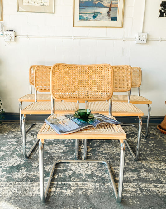 Set of 6 Cesca Style Dining Chairs
