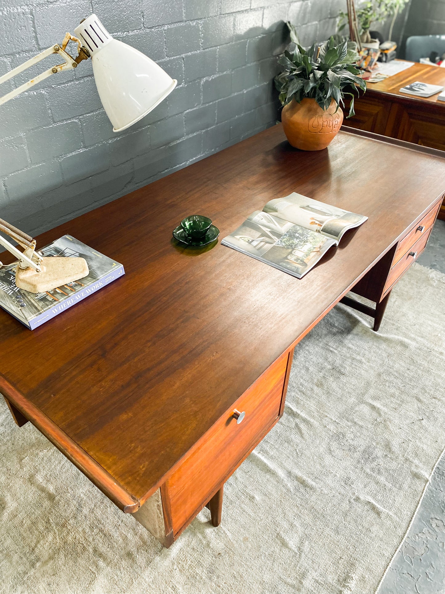 Mid Century Imbuia Desk