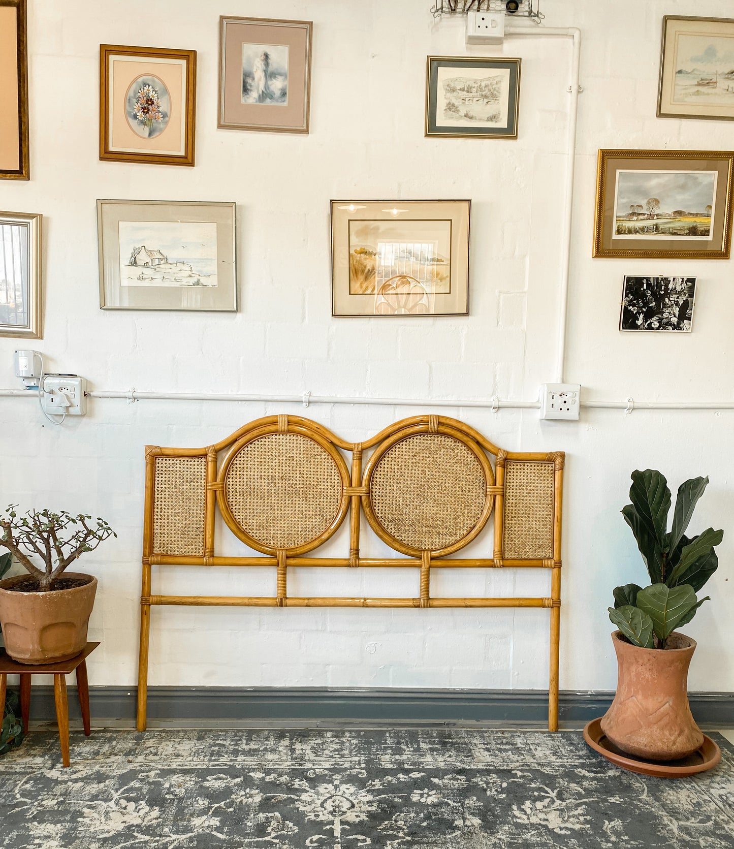 Queen Cane Headboard