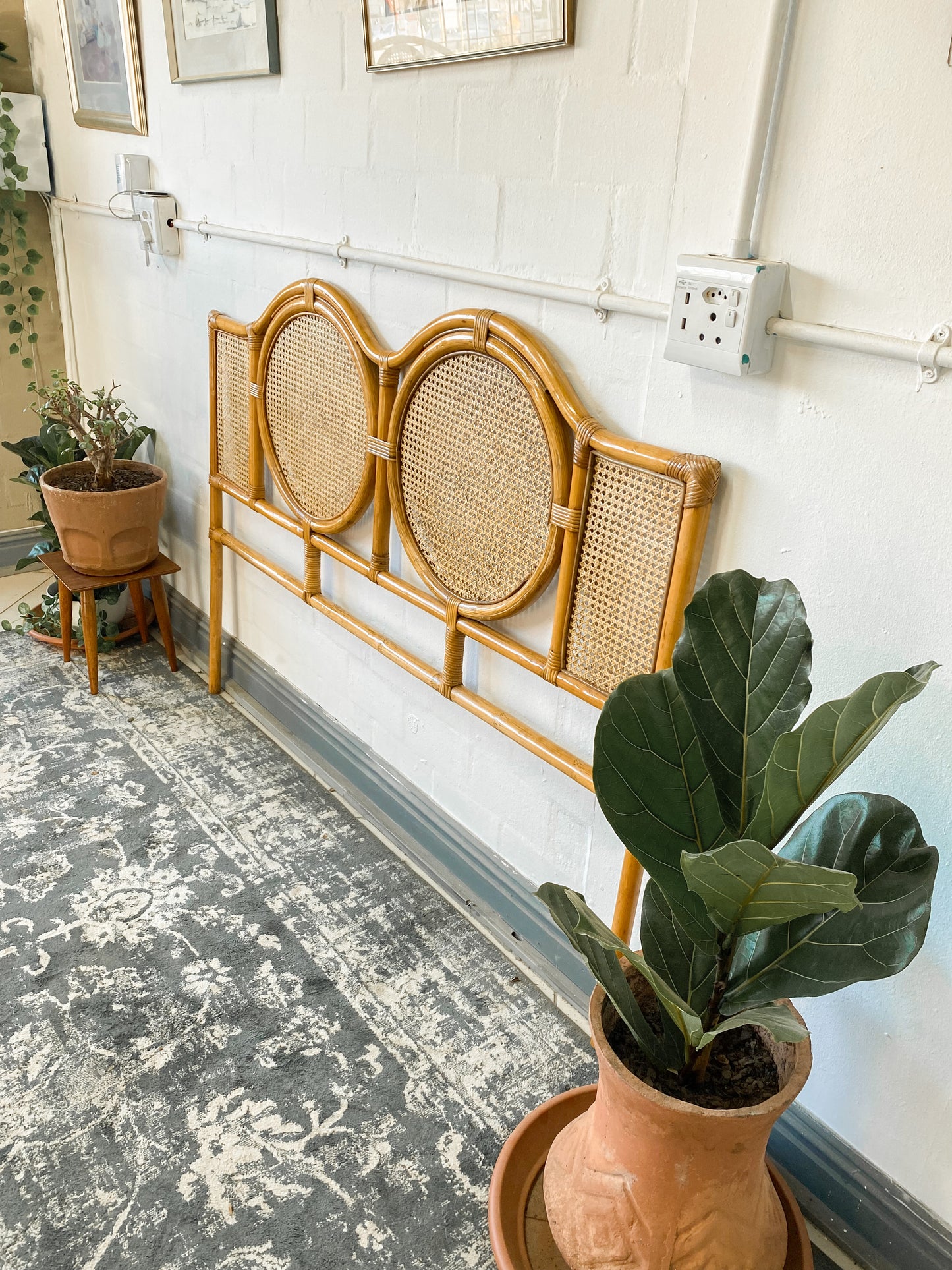 Queen Cane Headboard