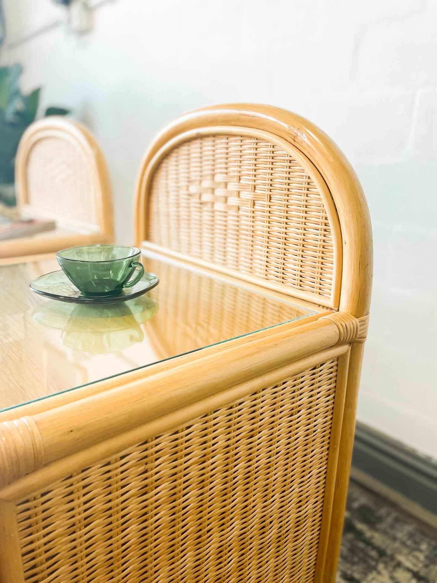 Woven Wicker Pedestals