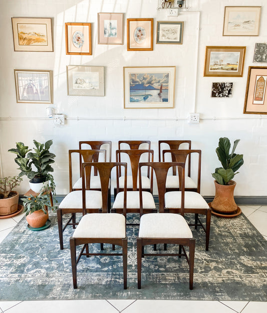 Set of 8 Mid Century Dining Chairs