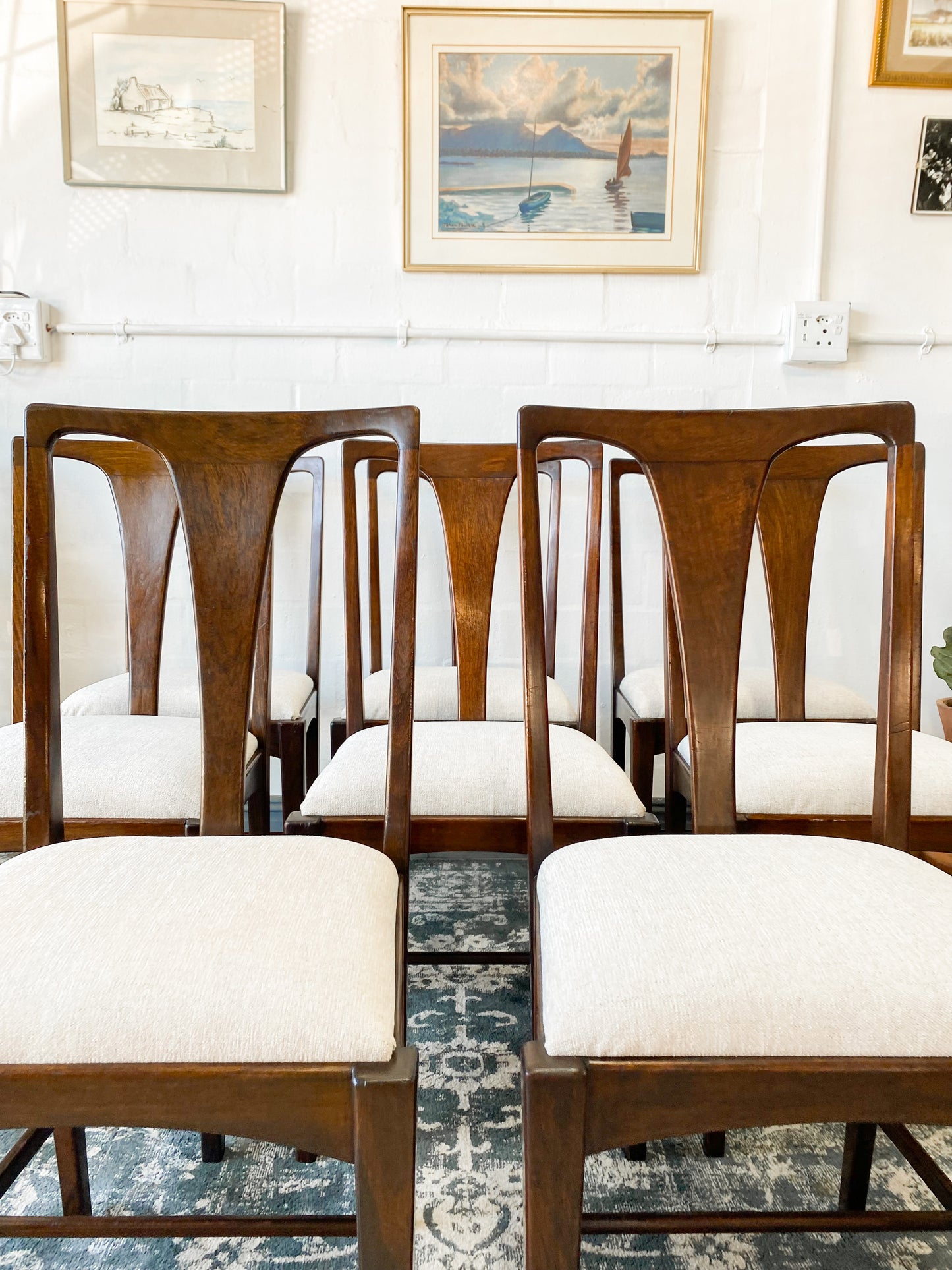 Set of 8 Mid Century Dining Chairs