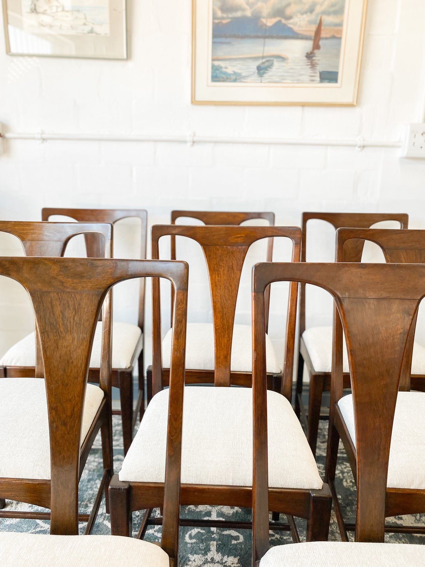 Set of 8 Mid Century Dining Chairs