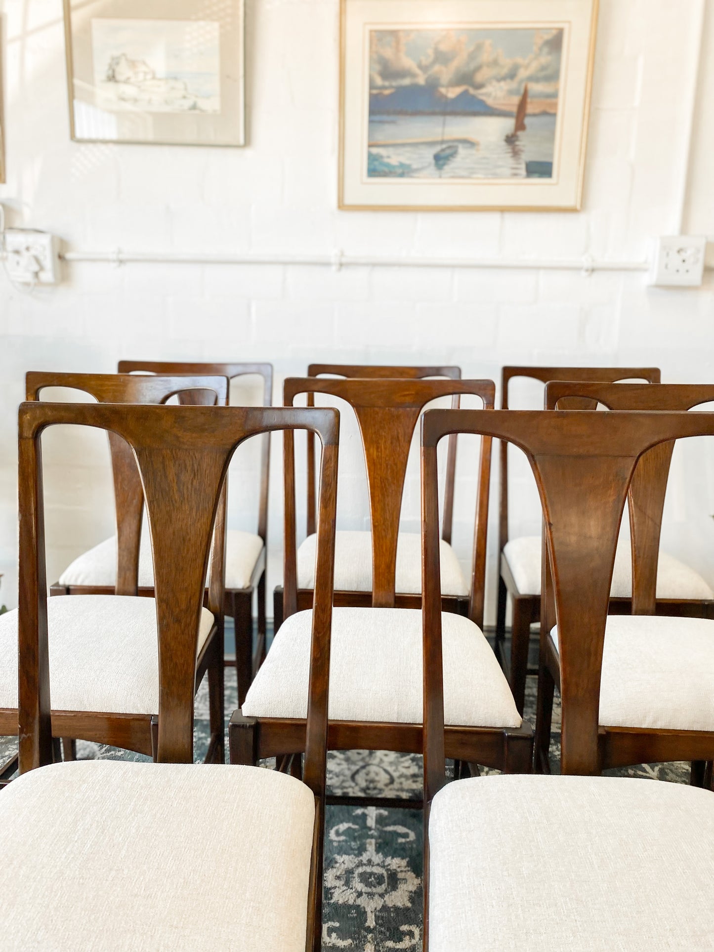 Set of 8 Mid Century Dining Chairs