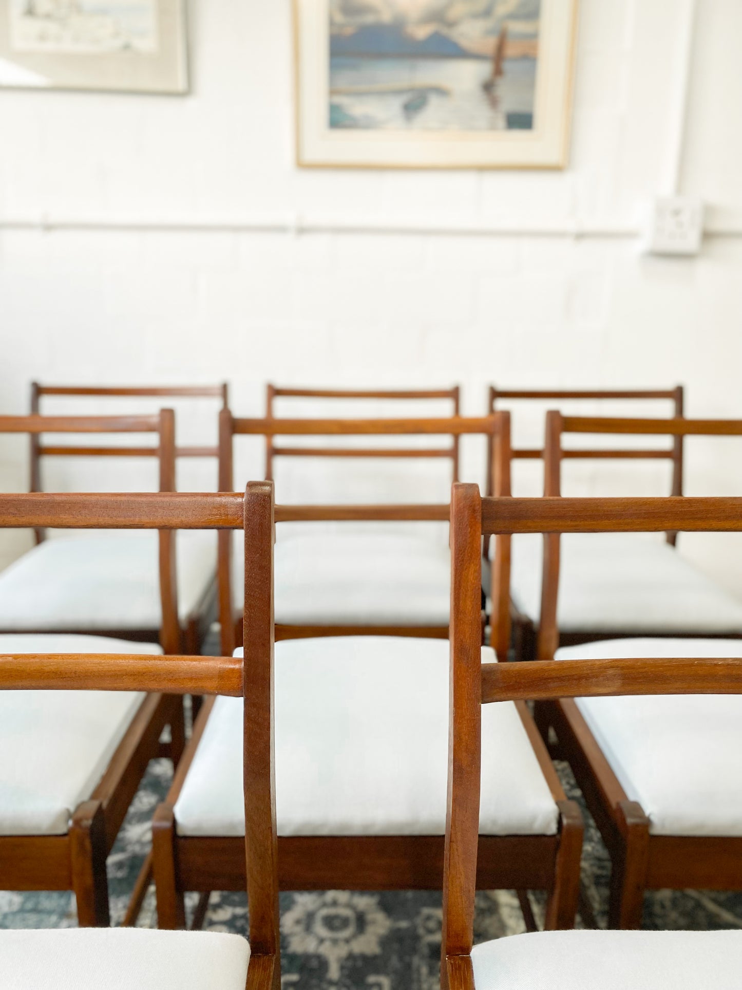 Set of 8 Mid Century Dining Chairs