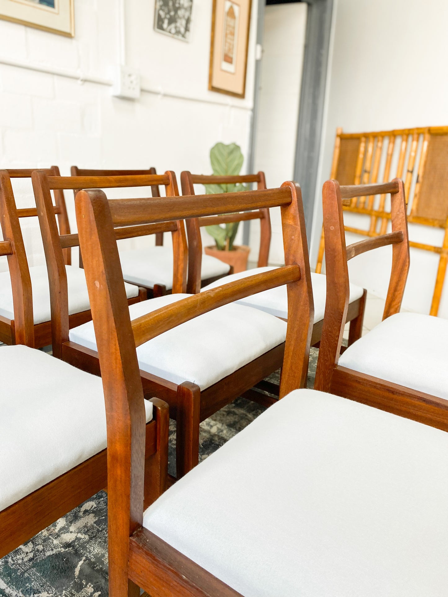 Set of 8 Mid Century Dining Chairs