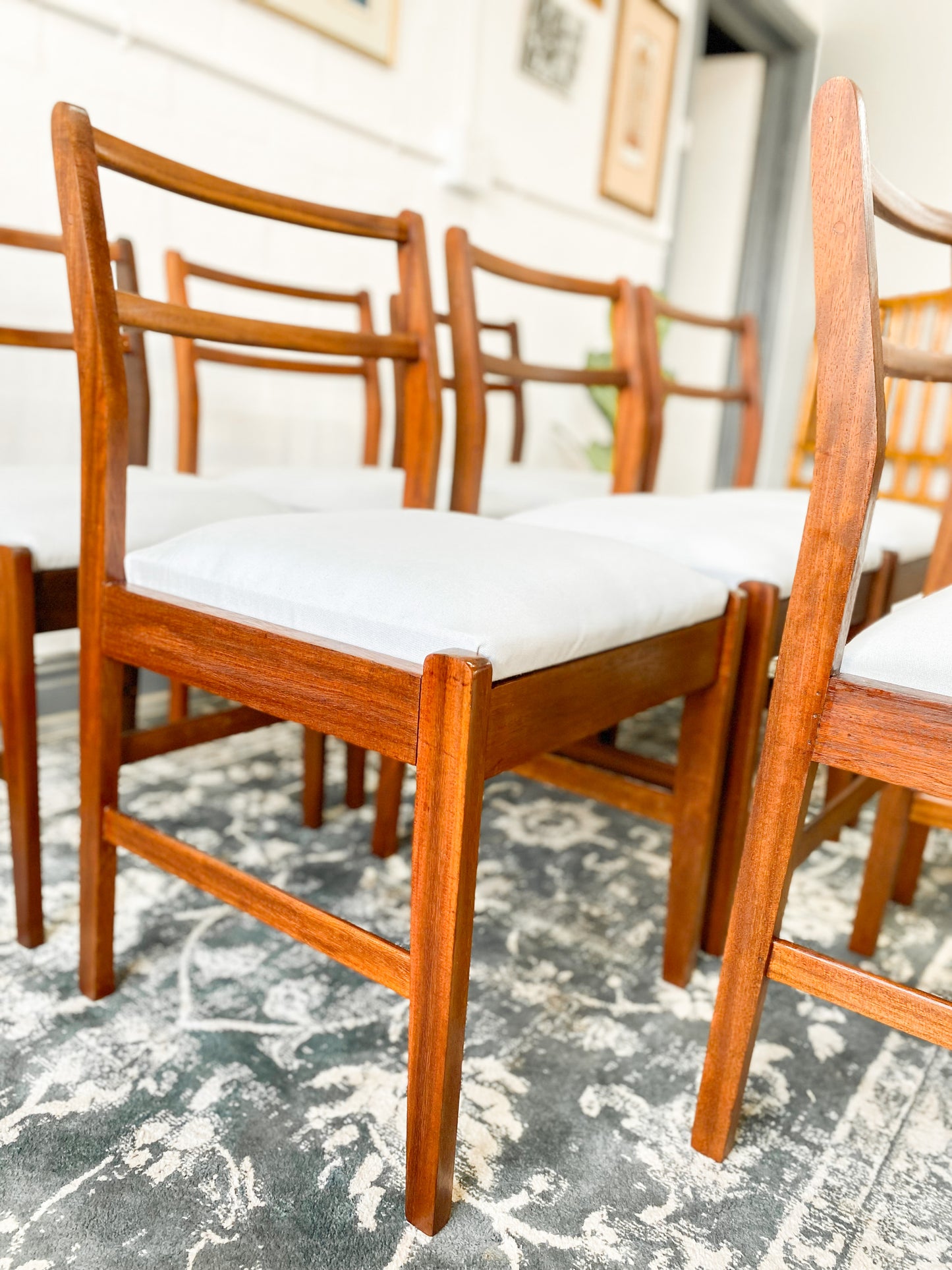 Set of 8 Mid Century Dining Chairs