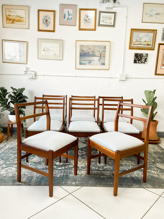 Set of 8 Mid Century Dining Chairs