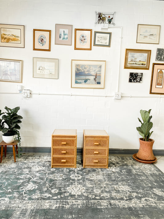 Pair of Cane Pedestals