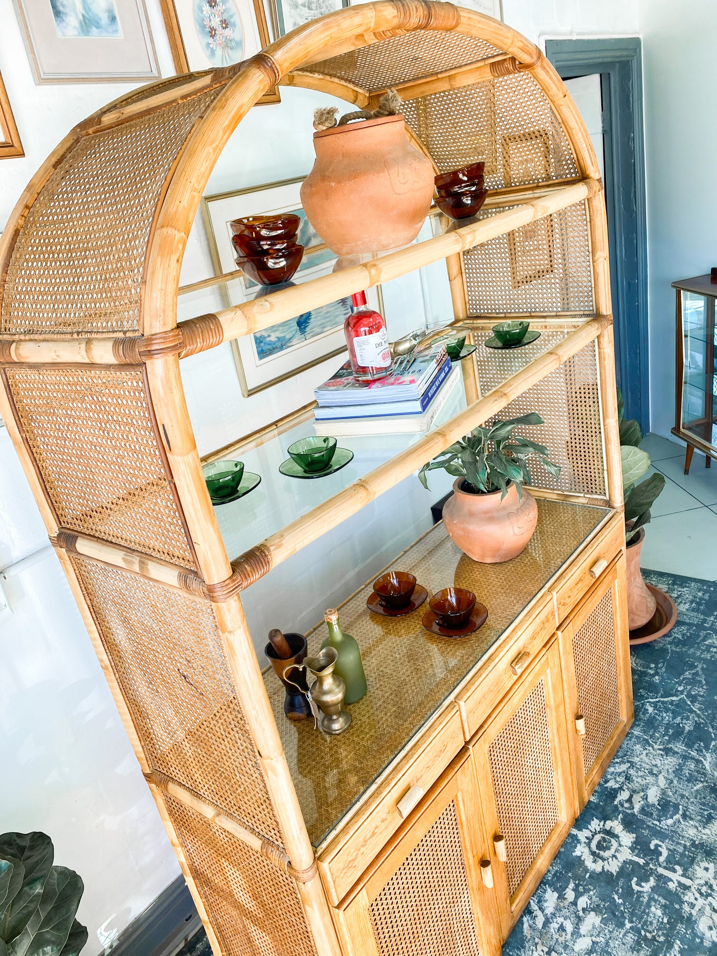 Cane Display Cabinet