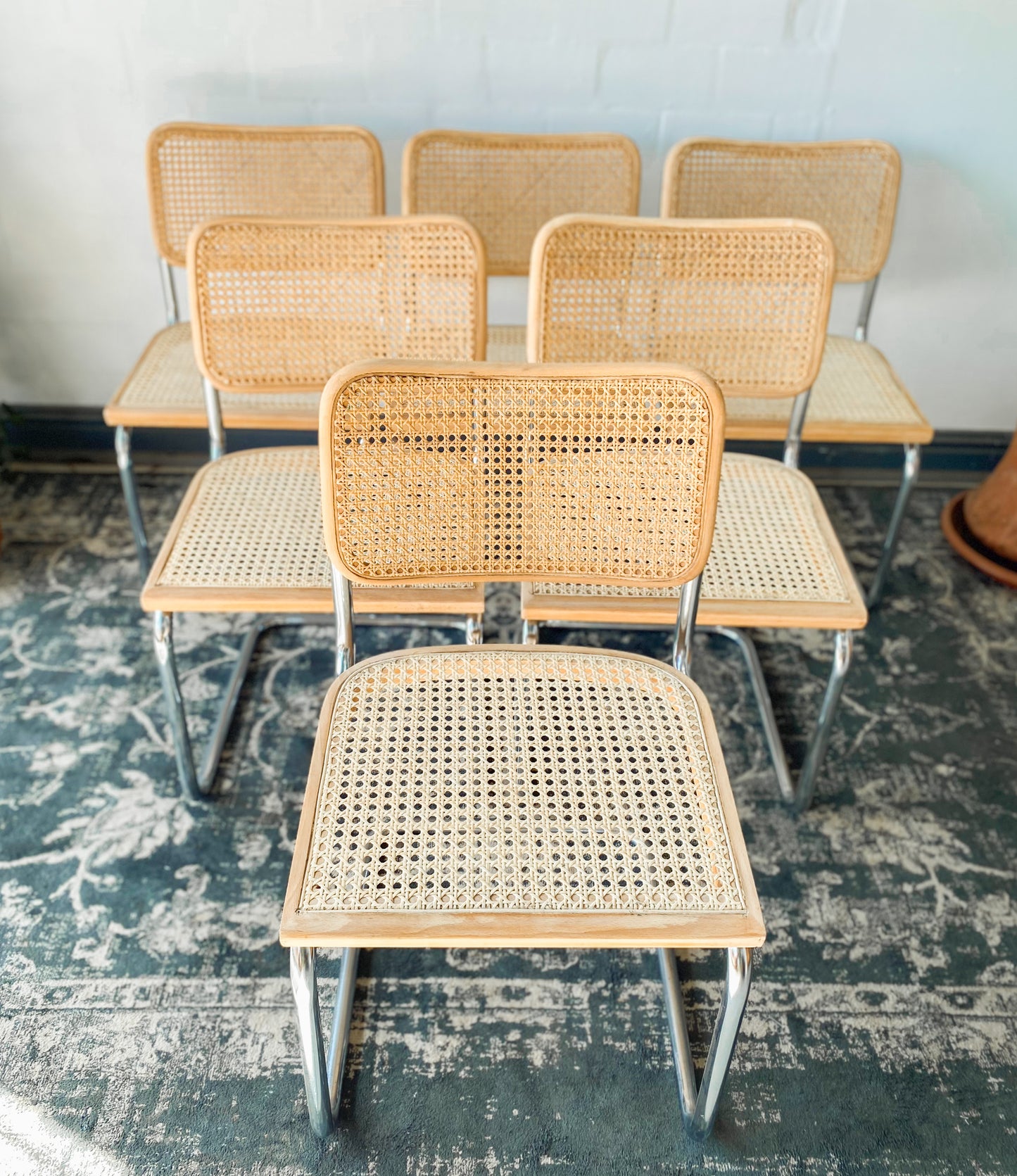 Set of 6 Cesca Style Dining Chairs