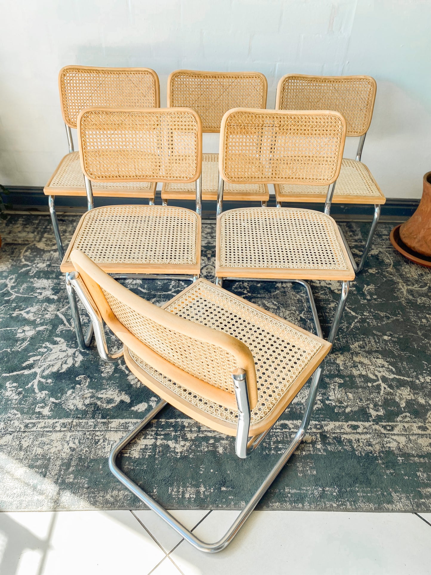 Set of 6 Cesca Style Dining Chairs