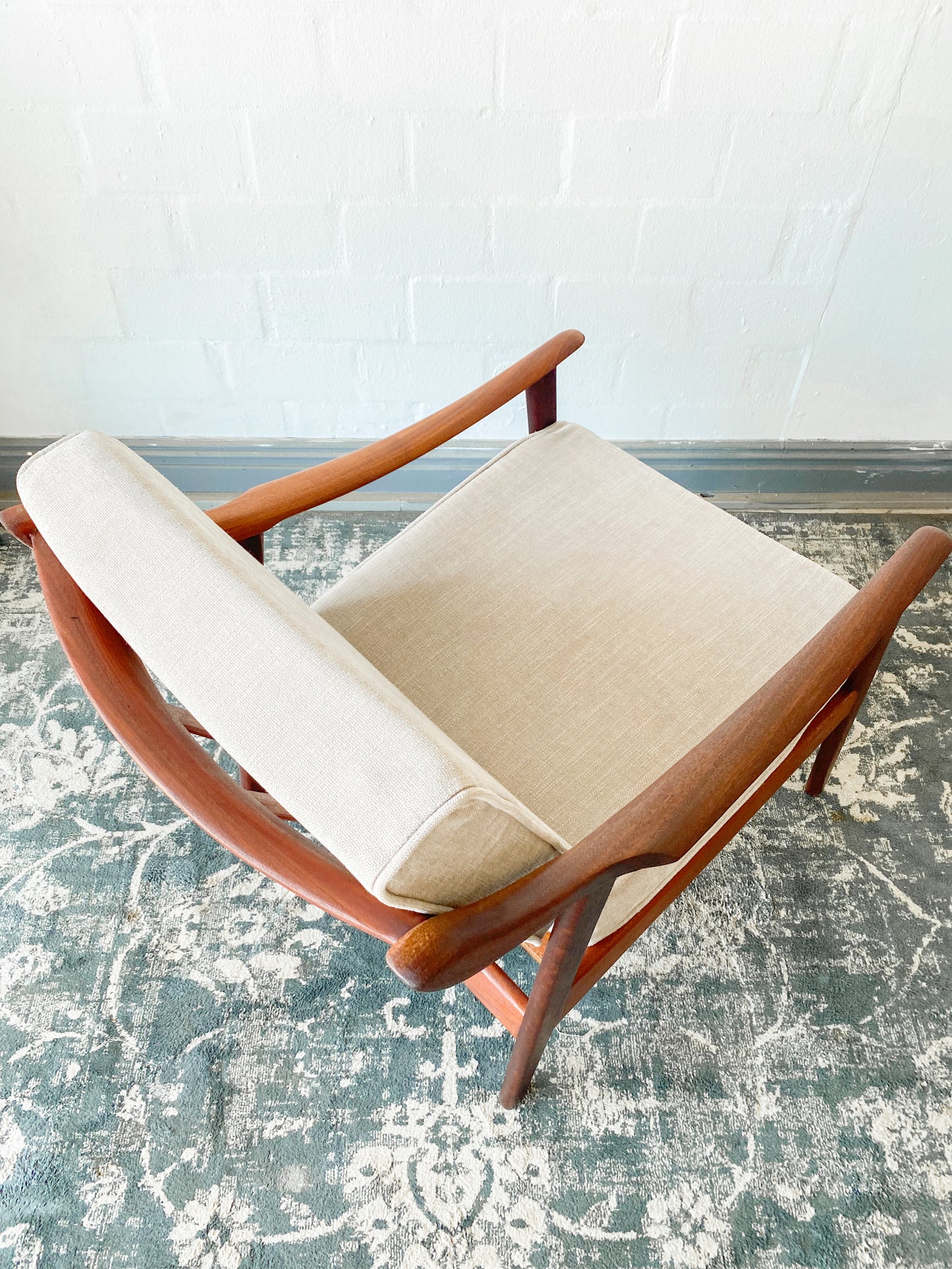 Pair of Mid-Century Modern Teak Armchairs