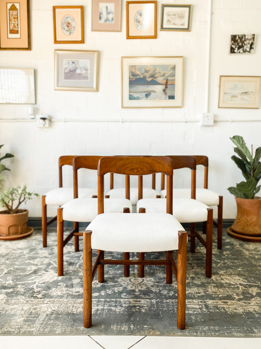 Set of 6 Kiaat Artecasa Dining Chairs