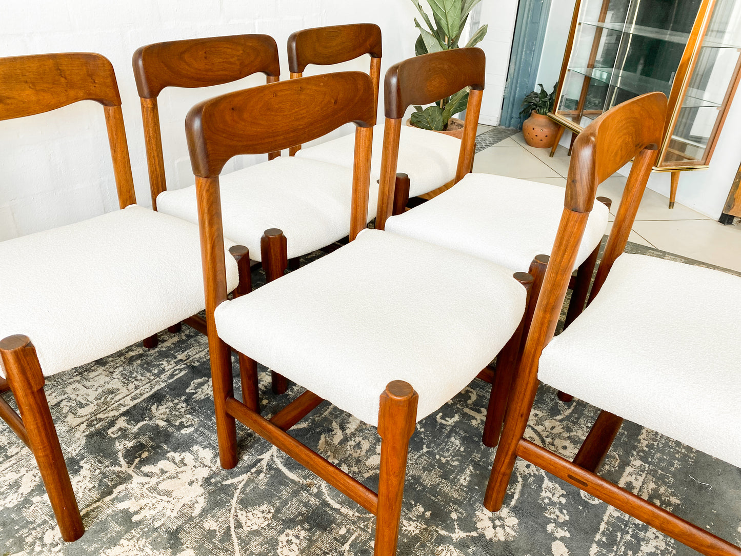 Set of 6 Kiaat Artecasa Dining Chairs