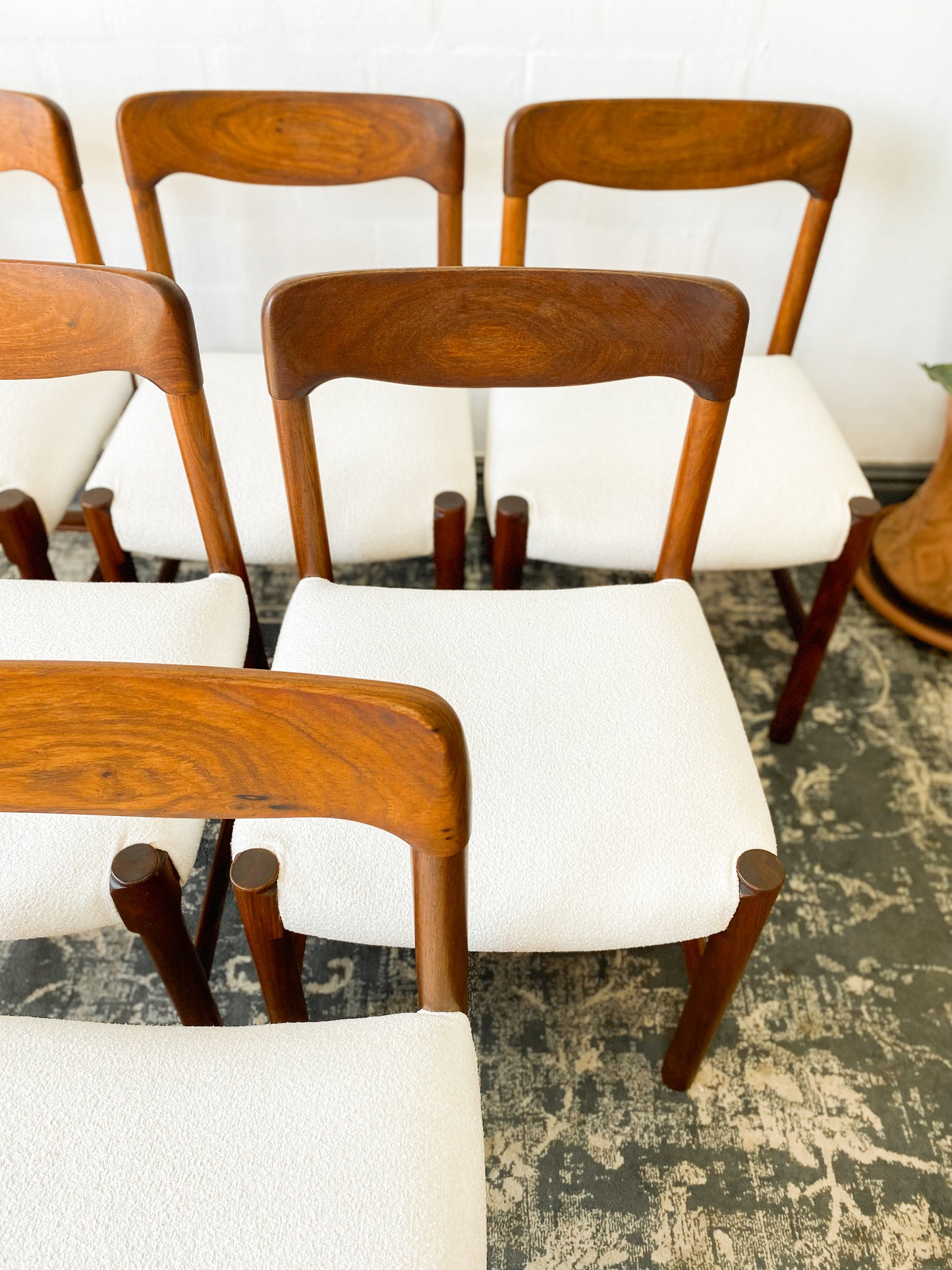Set of 6 Kiaat Artecasa Dining Chairs