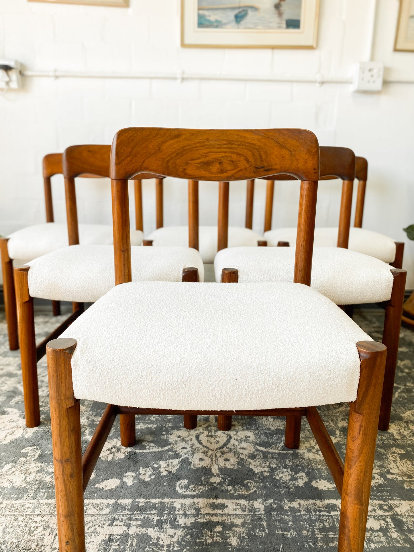 Set of 6 Kiaat Artecasa Dining Chairs