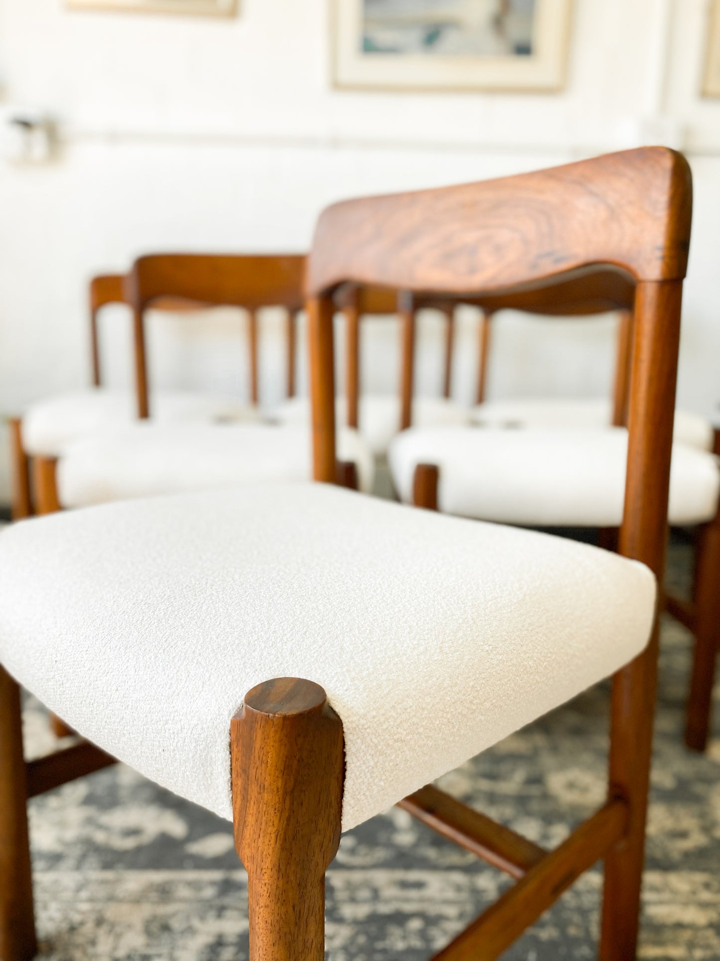 Set of 6 Kiaat Artecasa Dining Chairs