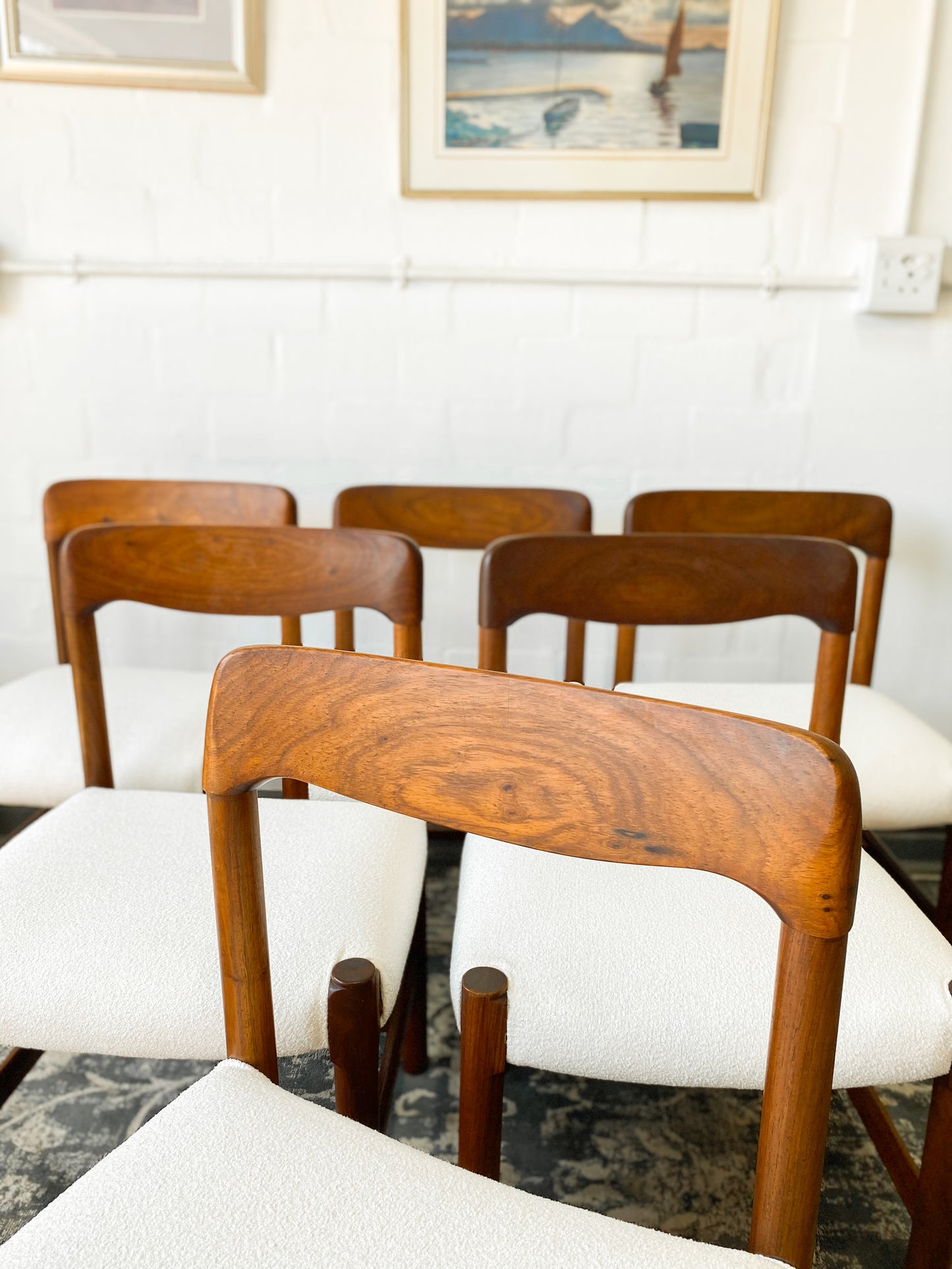 Set of 6 Kiaat Artecasa Dining Chairs