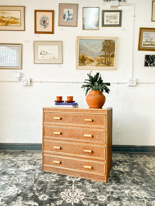 Cane Chest of Drawers