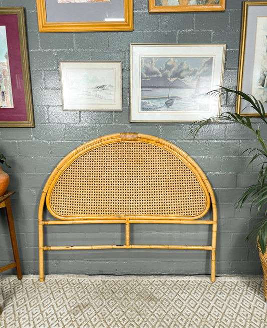 Boho Style Dome Cane Headboard