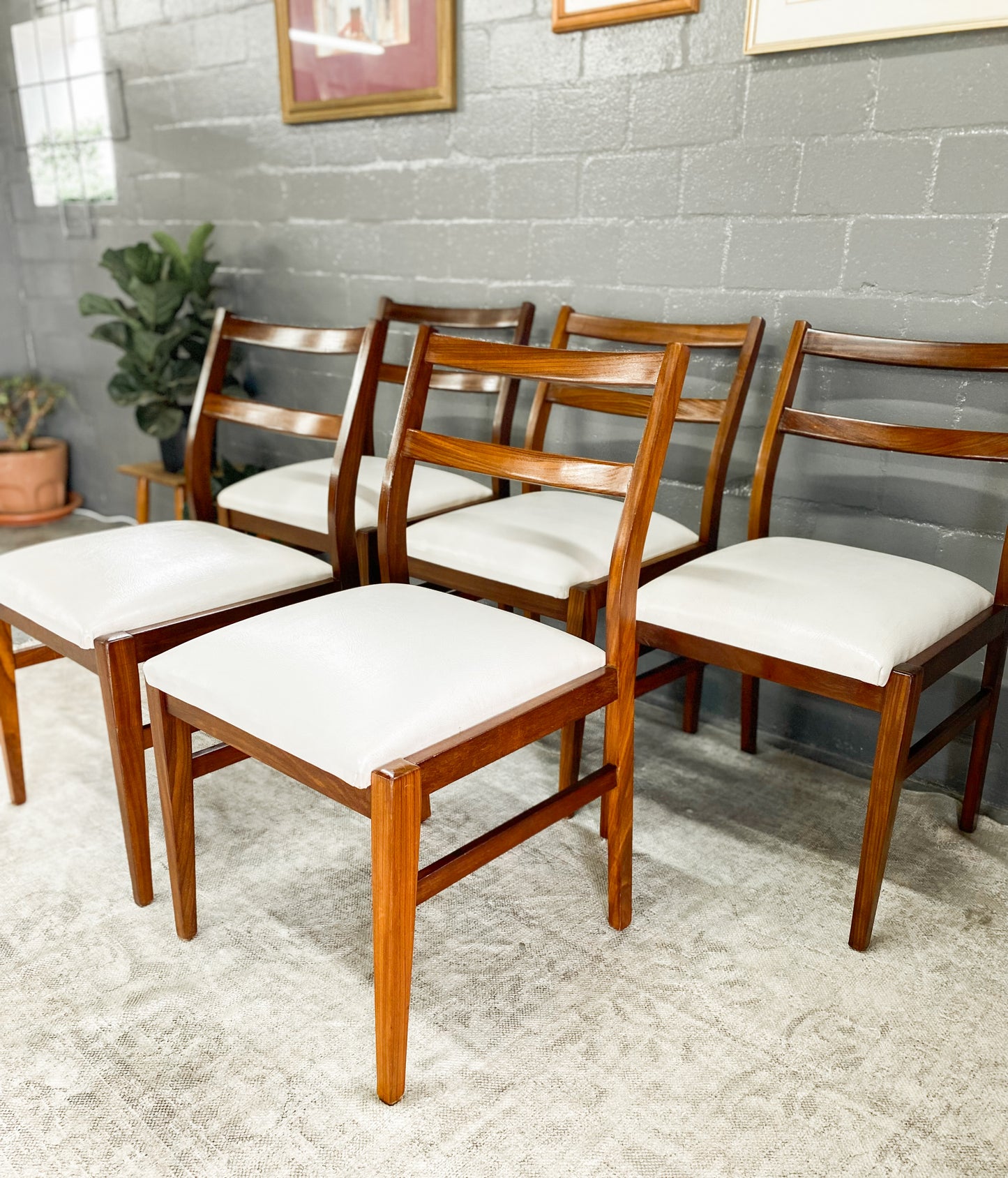 Set of 5 Mid Century Dining Chairs