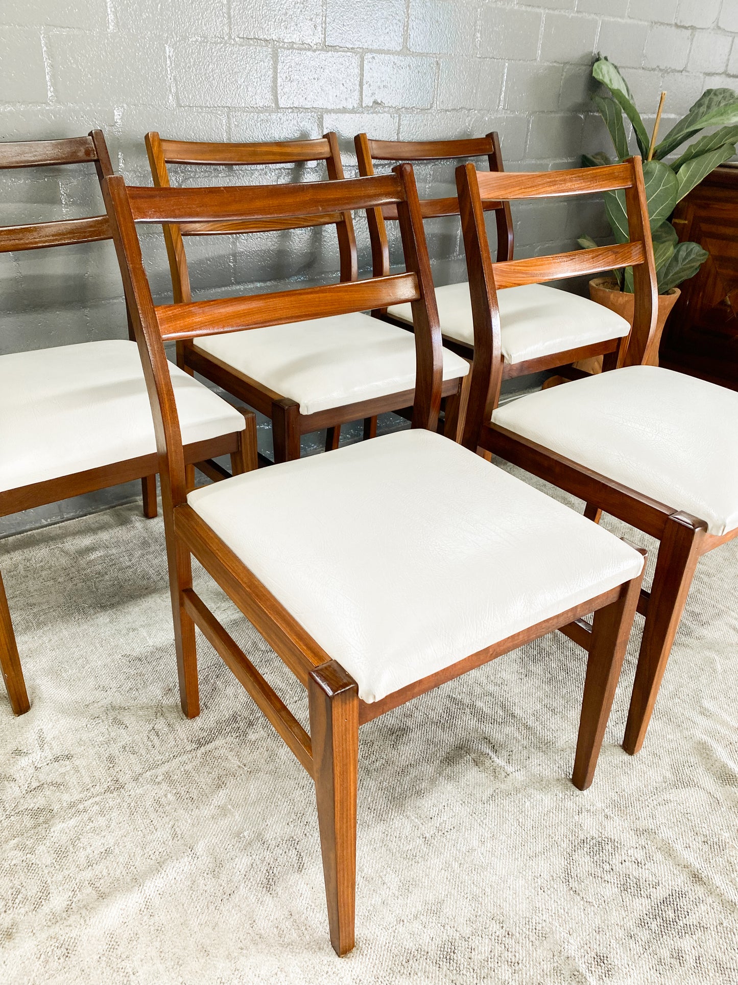Set of 5 Mid Century Dining Chairs