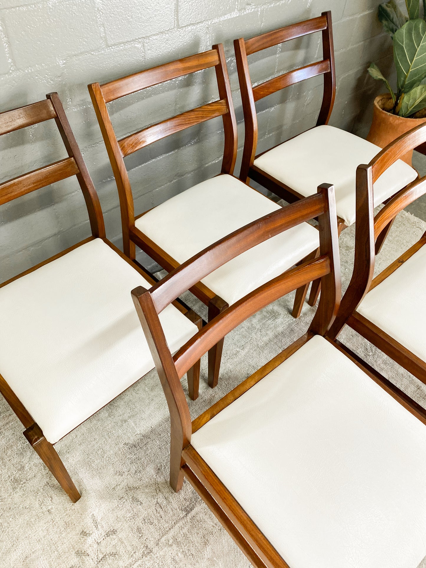 Set of 5 Mid Century Dining Chairs