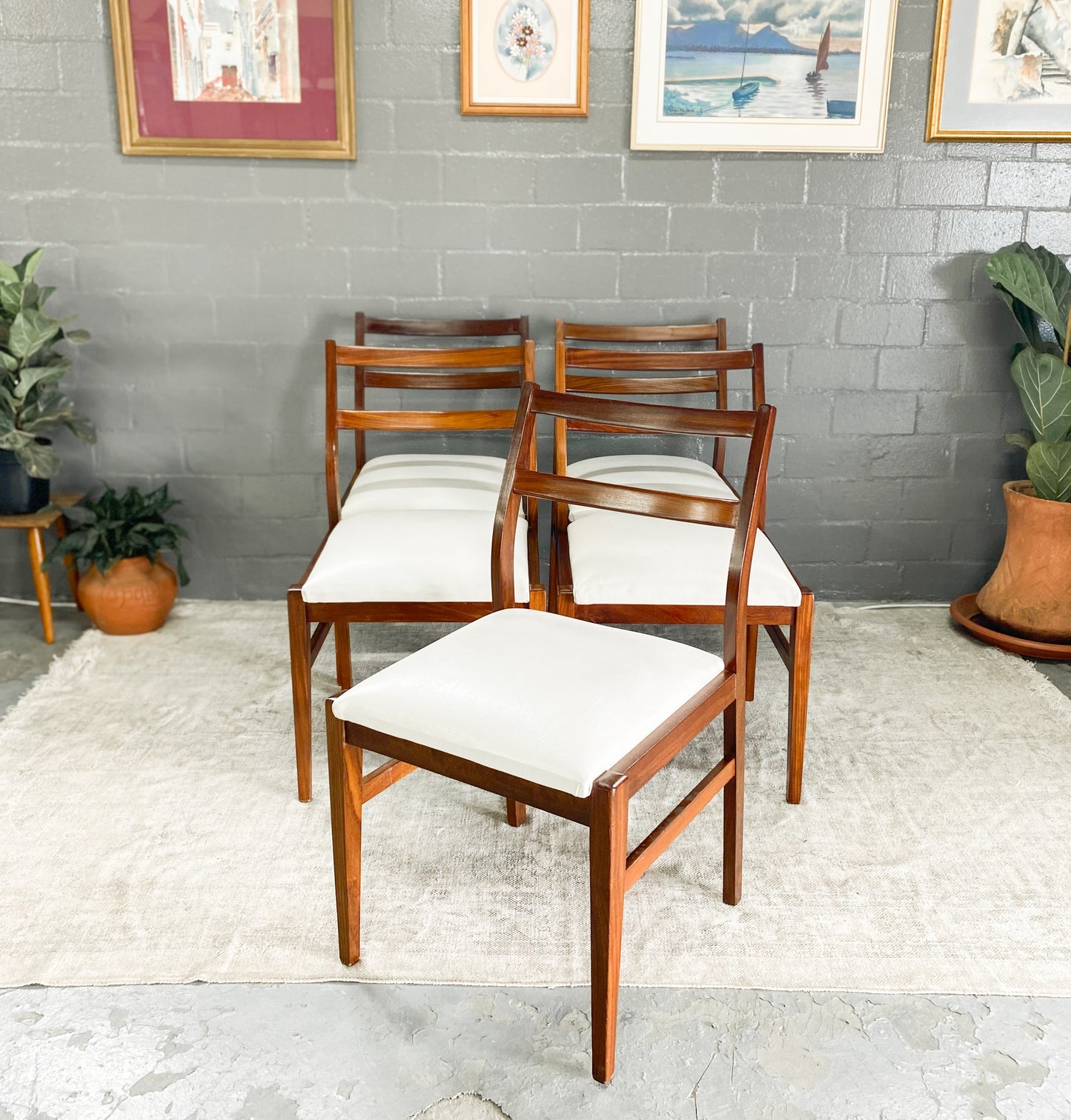 Set of 5 Mid Century Dining Chairs